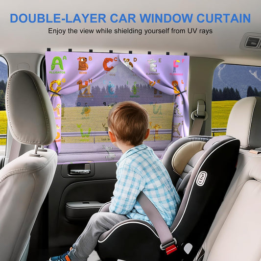 Car Window Shades, [Upgraded] 8 Strong Magnets Magnetic Side Window Sun Shade [2 Pack] - Dual Layer UV Ray Protection Car Sunshade for Baby, Kids & Pets - Universal Fit for SUV, Sedan & Trucks