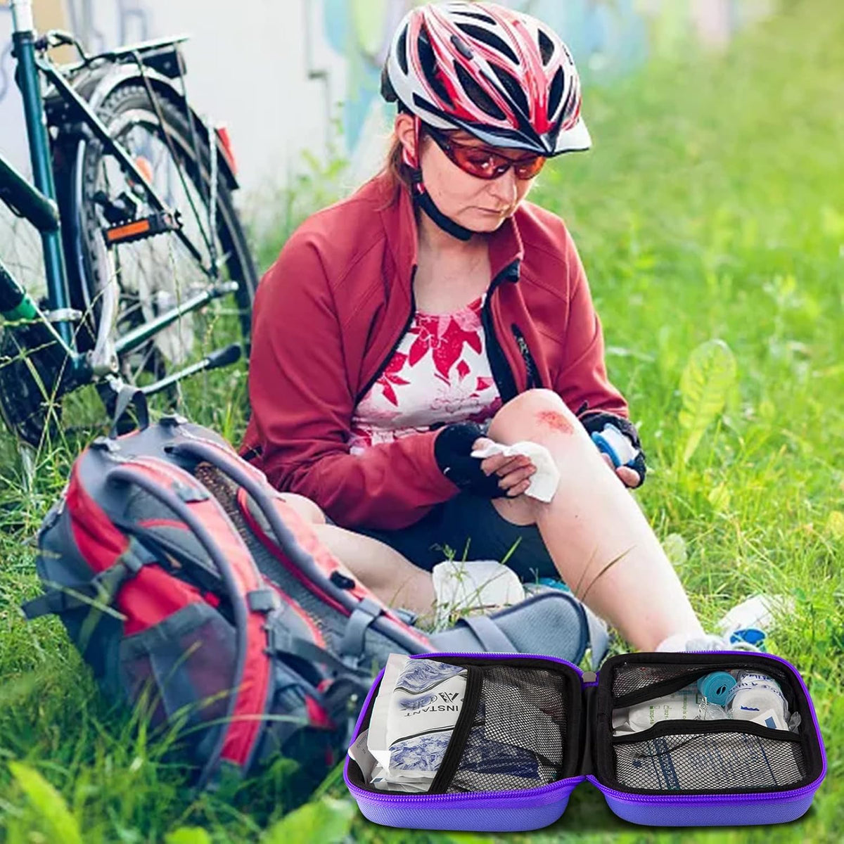 Car First Aid Kits 275Pcs Survival Gear Home Travel Size Small Emergency Kit Tactical Hiking EVA Camping Essentials Backpack Sports Office Boat Urgent Accident