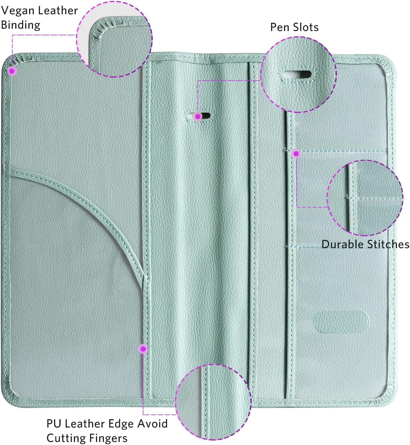 CoBak Car Registration and Insurance Holder - Vehicle Glove Box Car Organizer,Auto Truck Comparment Accessories Case with Magnetic Closure for Driver License,Cards - Colors B
