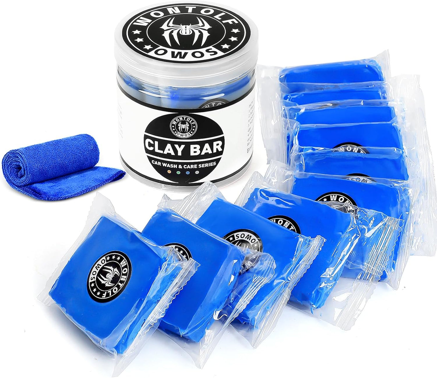 Wontolf 10 Pack Clay Bars Auto Detailing Premium Grade Magic Clay Bar Kit Car Detailing Kit with Washing and Adsorption Capacity for Car Detailing Car Wash Clean
