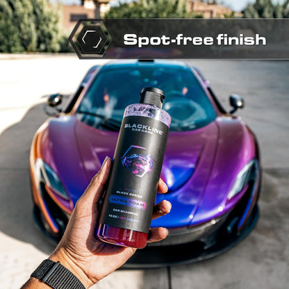 Blackline Automotive Extreme Foaming Car Shampoo - Extreme Ultra Foam Perfect for Ceramic Coatings - Compatible with Foam Cannon for Pressure Washer (16 FL Oz, Dark Ice)