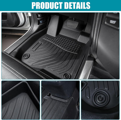 All Weather Floor Mats for 2016-2019 Chevy Cruze (No Fit 2016 Cruze Limited), Chevy Cruze Floor Mats, 1st and 2nd Maximum Coverage, 3D Waterproof TPE Rubber Protector Car Mats Full Set Liners
