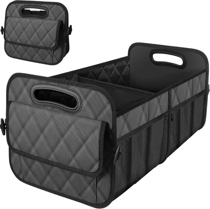 Deosk Car Trunk Organizer for SUV, Car Organizers and Storage with Reinforced Handles, Car Accessories for Women/Men 50LWaterproof Polyester Trunk Organizer, Black