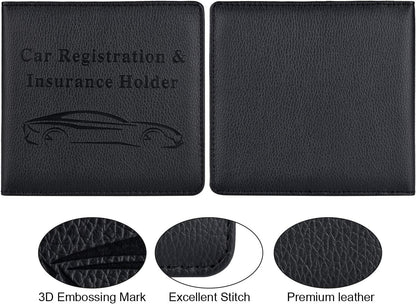 Car Registration and Insurance Holder, Car Accessories Vehicle Glove Box Car Organizer Women Wallet Case for Cards, Essential Document, Driver License by Cacturism, Pink | for Cards