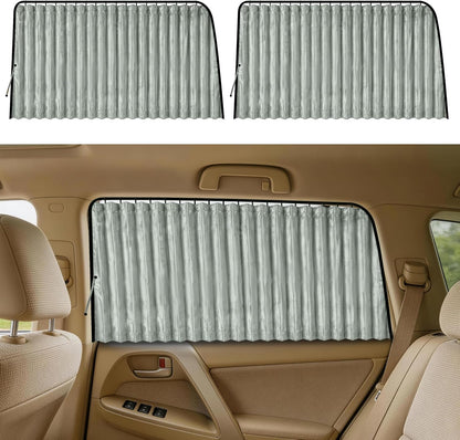 ZATOOTO Suede Car Window Shades 4PCS - Car Window Covers for Ultimate Privacy, UV Protection, and Heat Insulation, Side Window Sun Shade Perfect for Camping, Travel, Baby Safety, and Daily Use