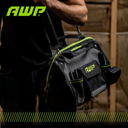 AWP Tool Bags, Premium Tool Bag, Black, Durable Tool Tote, for Professionals and Contractors