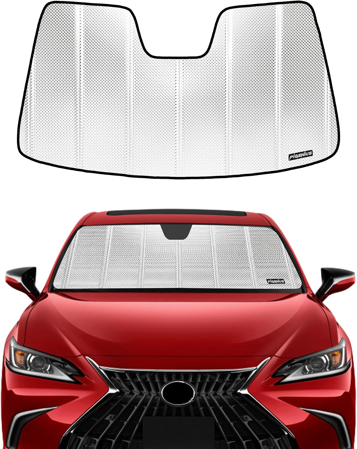 Pigenius Windshield Sun Shade for Lexus RX350/RX450h 2010-2015 Front Window Sunshade - AstraGuard