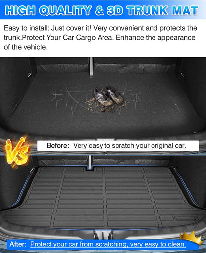 Rav4 Cargo Liner - Trunk Mat for Toyota RAV4 2019-2024 2025, All Weather Cargo Mat for rav4 Accessories, Heavy Duty (Fit for All Models)