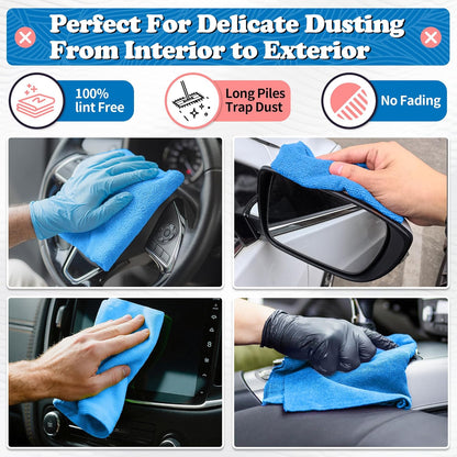 FIXSMITH Shop Towels, Pack of 200, Grey Microfiber Cleaning Cloth Bulk, Microfiber Towels for Cars, All-Purpose Absorbent Cleaning Rags, Dust Cloth for Automotive, Mechanic, Garage, 11.5 x 11.5 inch