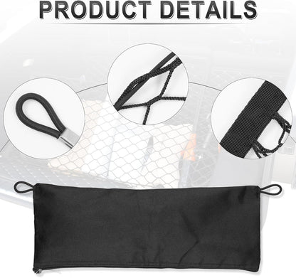 Amiss Cargo Net Stretchable, Car Exterior Accessories, Adjustable Elastic Trunk Storage Net with Hook for SUVs, Cars and Trucks (35.4x15.8 Inch)