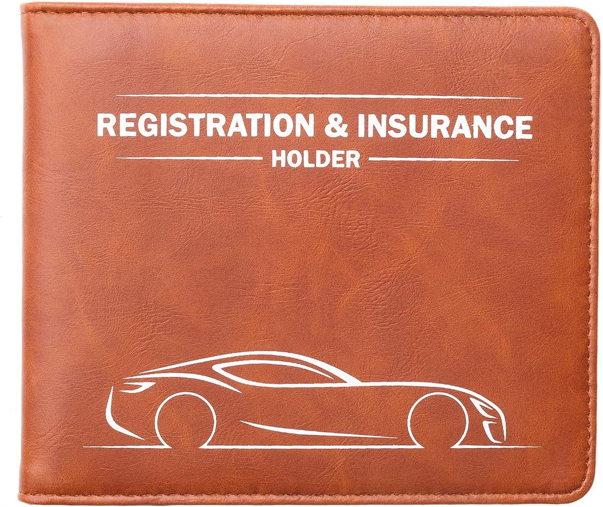 CANOPUS Car Registration & Insurance Holder with Magnetic Closure, Vehicle Document Organizer, Auto Glove Box Wallet, Includes 2 EZ Pass Strip Sets – Truck