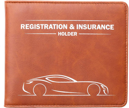 CANOPUS Car Registration & Insurance Holder with Magnetic Closure, Vehicle Document Organizer, Auto Glove Box Wallet, Includes 2 EZ Pass Strip Sets – Truck