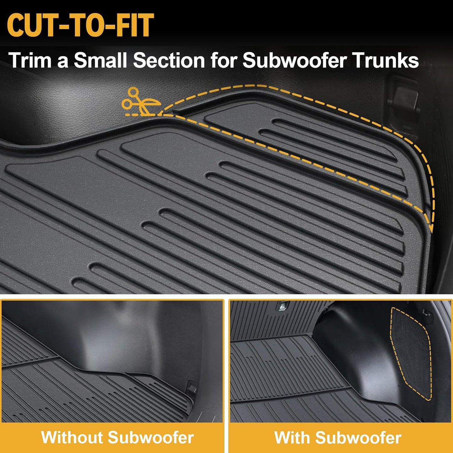 Floor Mats for Kia K5 2021-2026/Hyundai Sonata Gas 2020-2026, All Weather Floor Mats Trunk Cargo Liner Accessories, Full Coverage Set (Fit FWD Models)