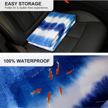 Waterproof Sweating Car Seat Cover for Post Gym Workout, Running, Swimming, Beach and Hiking, Universal Fit Non-Slip Towel Bucket Seat Protector for Cars SUV Trucks, Machine Washable (Grey)
