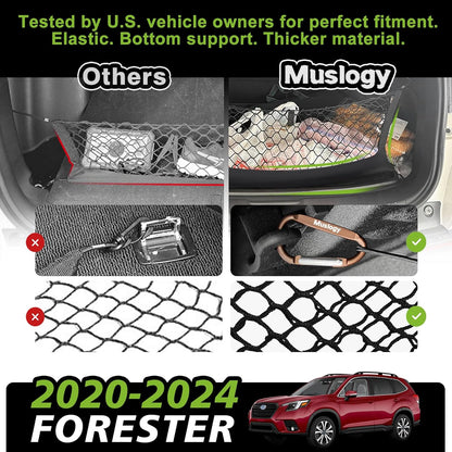 Muslogy Truck Bed Cargo Net Trunk Netting Compatible with 2023-2025 2026 Honda CR-V Accessories, Pickup Cargo Organizer SUV Sedan Storage Net w/Heavy Duty Carabiners - Colors B