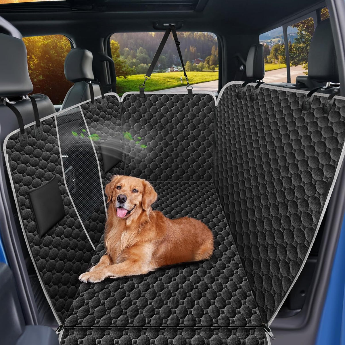 Mancro Dog Car Seat Cover for Back Seat, 2026 Upgraded 600D Heavy Duty Waterproof & Scratch-Resistant Dog Hammock for Car, Back Seat Pet Cover for Dogs with Sedan, Trucks and SUVs, Standard, Black