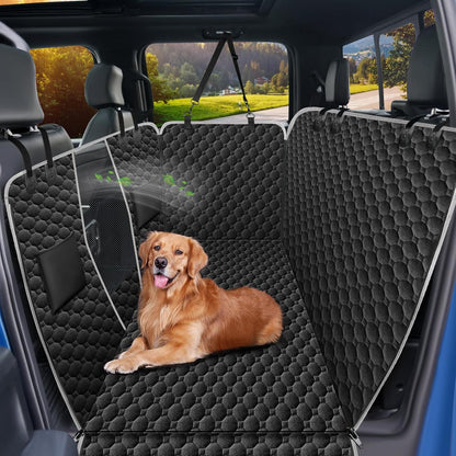 Mancro Dog Car Seat Cover for Back Seat, 2026 Upgraded 600D Heavy Duty Waterproof & Scratch-Resistant Dog Hammock for Car, Back Seat Pet Cover for Dogs with Sedan, Trucks and SUVs, Standard, Black
