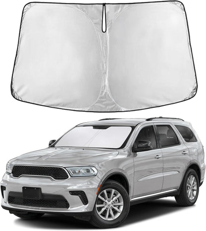 EcoNour Car Windshield Sun Shade | 2025 Upgraded Innovative No-Light-Pass Technology for Maximum Coverage | Foldable Sun Shade Keeps Your Vehicle Cool | Must-Have Car Accessories | Small (59" x 29") - Colors L