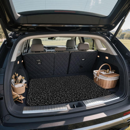 Universal Car Trunk Mat 29" x 39",Purple Colorful Flowers All Weather Trunk Protection Cargo Liner, Durable Cargo Mat Rear Trunk Liner,Stylish Vehicle Interior Accessories Suitable for Most Car Models
