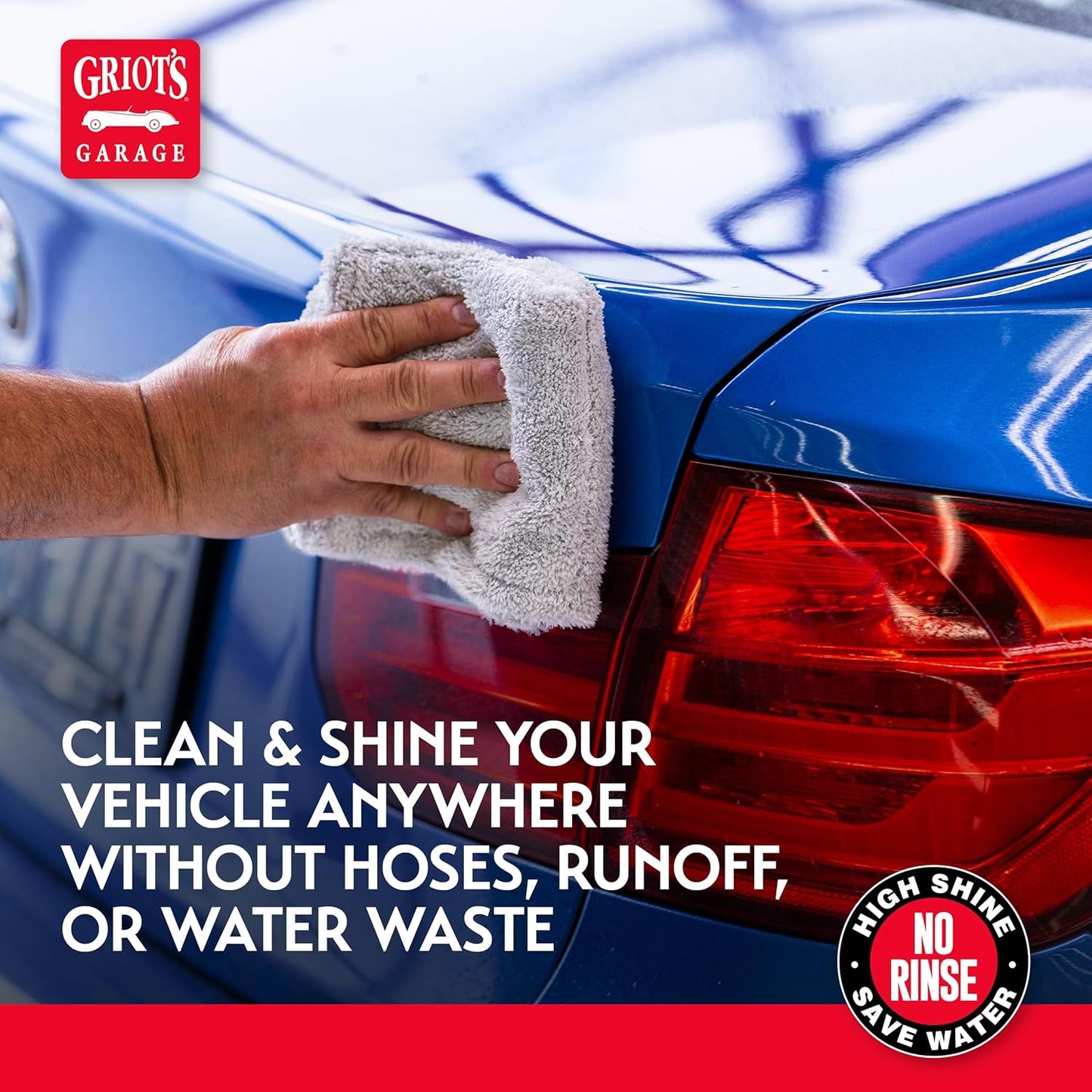 Griot's Garage Rinseless Wash for Car Cleaning and Detailing, No-Rinse Vehicle Washing, Dilutes Into Detailer, Clay Bar Lubricant, 10479, 35oz