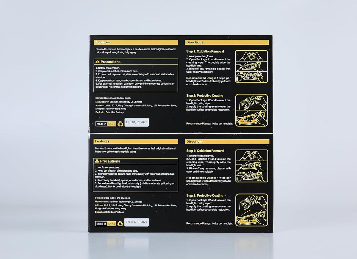 toretark Headlight Restoration Kit Wipes, 5-Min Fix, Restoring to Like-New Condition, Safe for OEM Lens, Headlight Restoration Wipes & Cleaning Wipes, Headlight Cleaner and Restorer Kit