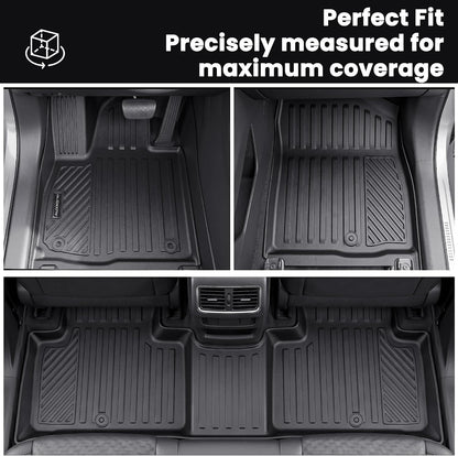 Auxko All Weather Floor Mat & Cargo Mat Fit for 2026 2025 2024 2023 2022 Hyundai Tucson Hybrid(Not PHEV) TPE Liner Tucson Accessory Set All Season Odorless Anti-Slip Floor Liner