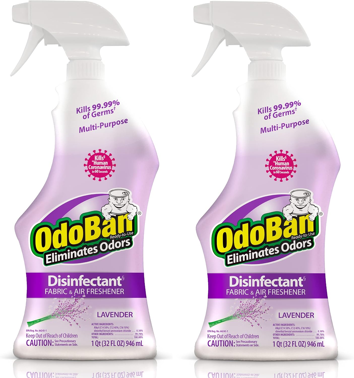 OdoBan Ready-to-Use Disinfectant and Odor Eliminator, 32 Ounce Spray Bottle, Original Eucalyptus Scent