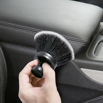 Car Tire Shine Applicator,Vegan Tire Shine Applicator with Curved Brush Head - Large Automotive Tire Dressing Applicator Brush with Storage Stand for Tire Detailing, 3.6 Inch Length (Black)