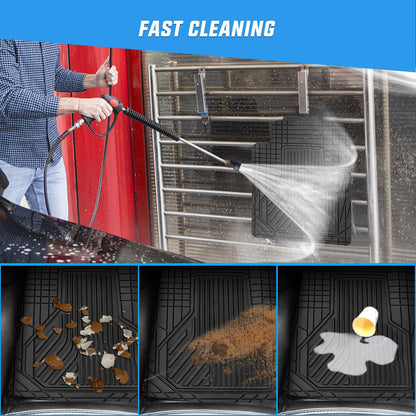 Nilight Rubber Cargo Mats for Cars Trucks SUVs,Universal Trim to fit for Most Vehicles,All Weather Protection Heavy Duty Cargo Liners