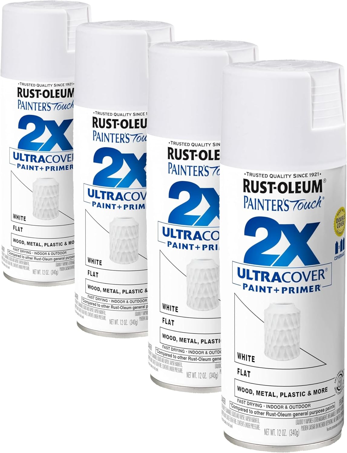Rust-Oleum 334029 Painter's Touch 2X Ultra Cover Spray Paint, 12 oz, Gloss Clear - Colors C