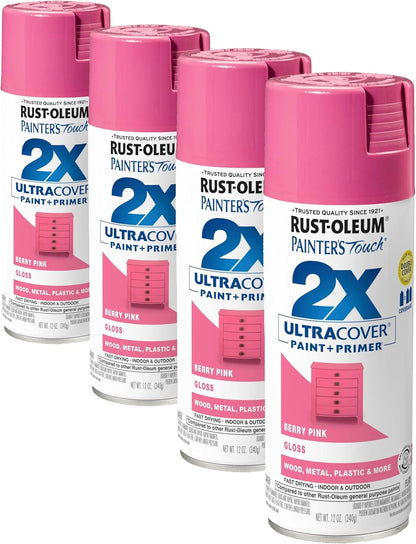 Rust-Oleum 334029 Painter's Touch 2X Ultra Cover Spray Paint, 12 oz, Gloss Clear - Colors B