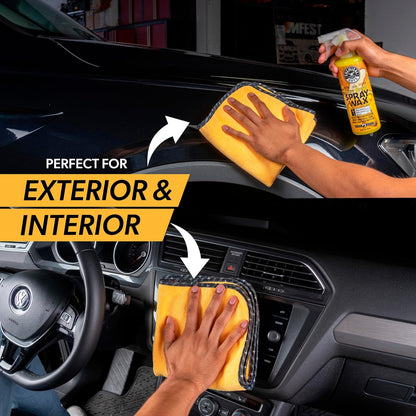 Chemical Guys Professional Grade Premium Microfiber Towels for Cars, Gold, 16" x 16", Ultra-Soft and Scratch-Free Car Detailing Cloths for Trucks, Motorcycles, and More - 24 Pack