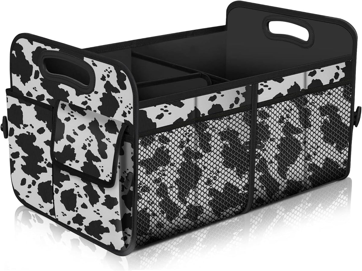 Femuar Car Trunk Organizer with Large Capacity Waterproof Car Accessories for Women & Men, Collapsible Trunk Organizer for Suv/Jeep/Sedan,Tools (Black, Standard)