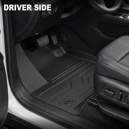 KARPAL Floor Mats for 2007-2013 Chevy Silverado & GMC Sierra 1500 Crew Cab / 2007-2014 2500/3500 HD(Footwell Coverage), All-Weather TPE Custom Fit Floor Liners Car Accessories