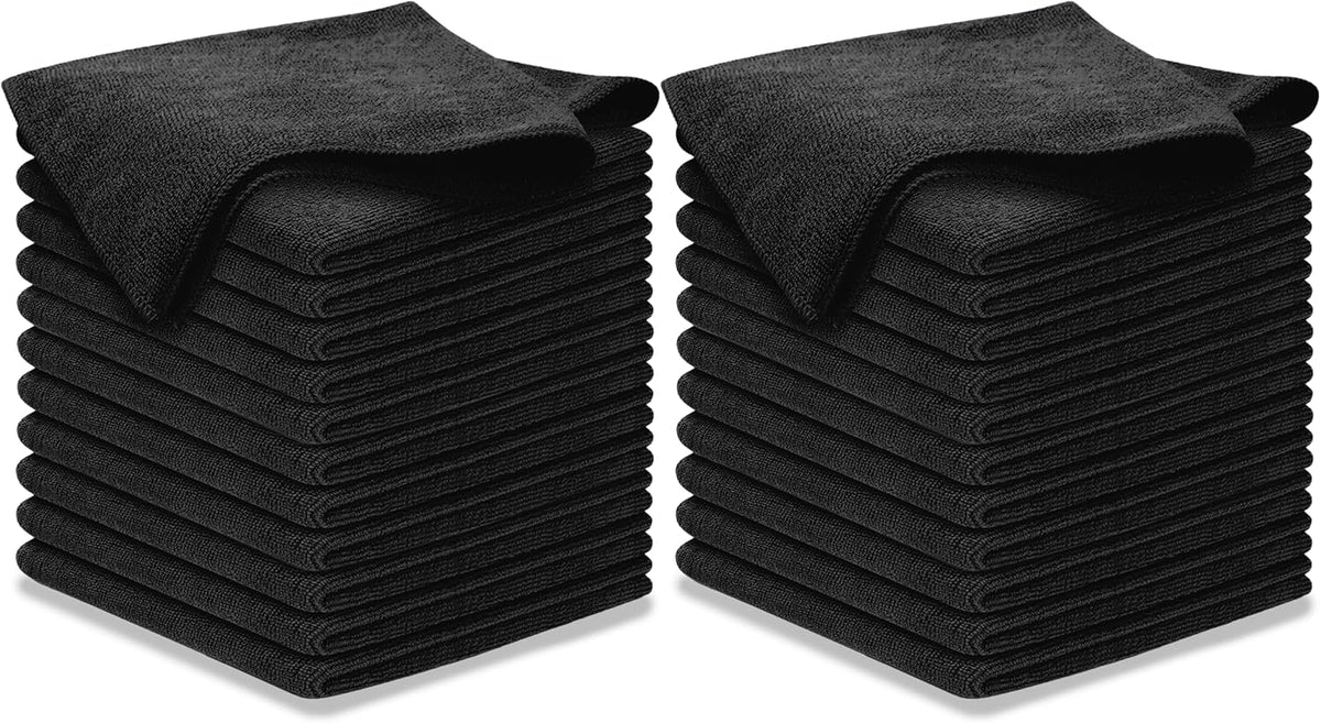 USANOOKS Premium 300GSM Microfiber Cleaning Cloth - 12.5"x12.5" High Performance - 1200 Washes, Ultra Absorbent Microfiber Towels for Cars Undercarriage, Rims & Engine Bay Cleaning - Microfiber Cloth