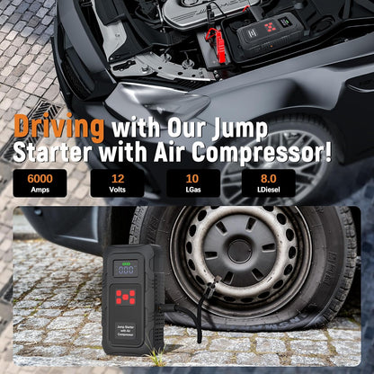 H50 Jump Starter - 5000A Jump Starter Battery Pack for Up to 10.0L Gas and 8.0L Diesel Engines, 12V Car Battery Jumper Starter Portable with 3.0" LCD Display, Jump Box