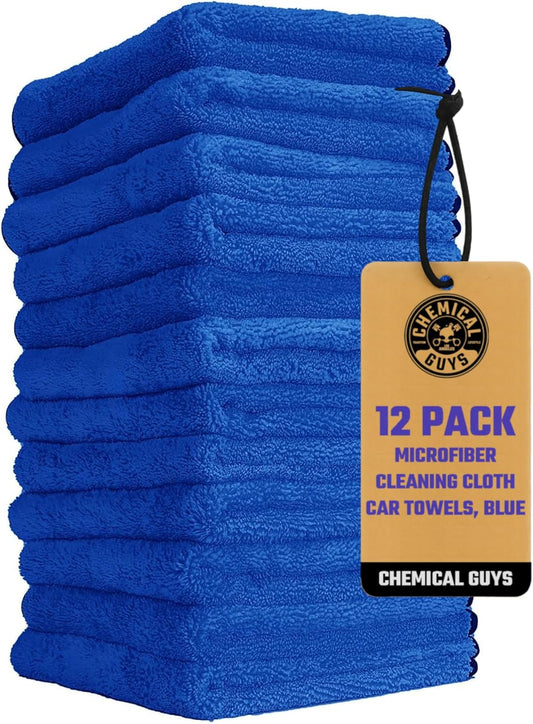 Chemical Guys Professional Grade Premium Microfiber Towels for Cars, Gold, 16" x 16", Ultra-Soft and Scratch-Free Car Detailing Cloths for Trucks, Motorcycles, and More - 12 Pack
