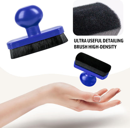 BABYSHEEP Car Tire Shine Applicator,Large Vegan Tire Shine Brush - Automotive Tire Dressing Applicator Brush with Storage Stand for Tire Detailing & Car Wash Kit, Black, 3.6 Inch Length (Black)