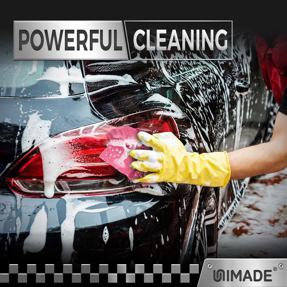 UNIMADE Microfiber Cleaning Cloth, 100 Pack Microfiber Towels for Cars Commercial Grade Work Rags Bulk Detailing Cloth for Automotive Bar Mechanic Restaurant Garage Housekeeping, 11.5"x 11.5", Grey