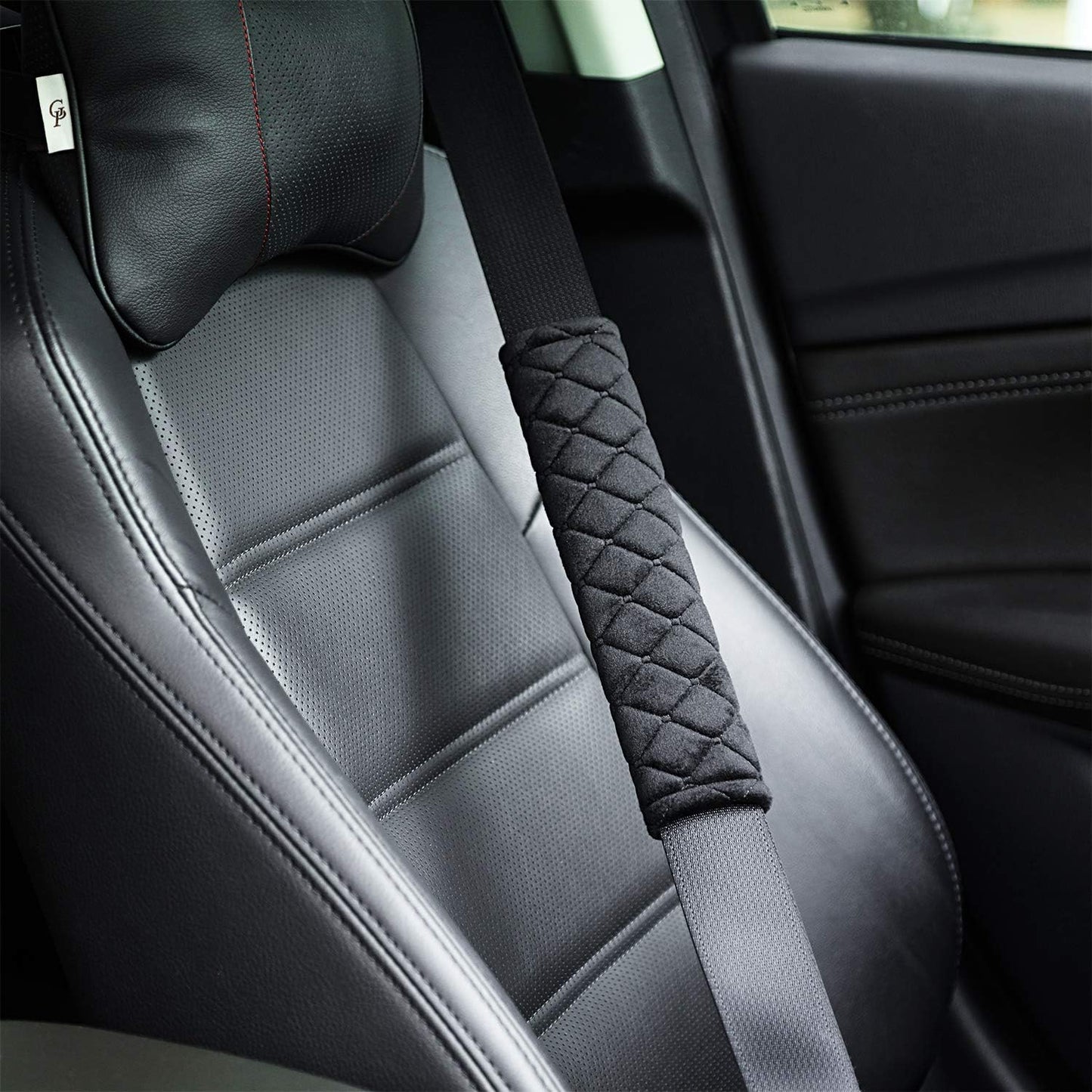 Tatuo 4 Pack Seat Belt Cover Extra Long Seat Belt Pads for Car Soft Comfort Shoulder Strap Covers Harness Pads Helps Protect Your Neck and Shoulder(10.6 Inch,Black)