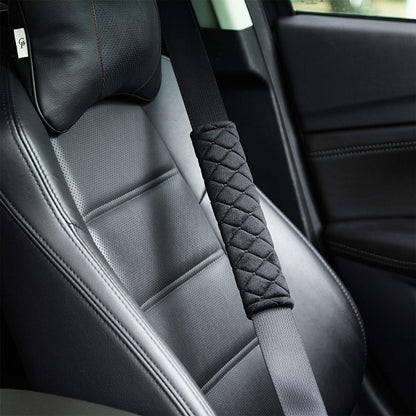 Tatuo 4 Pack Seat Belt Cover Extra Long Seat Belt Pads for Car Soft Comfort Shoulder Strap Covers Harness Pads Helps Protect Your Neck and Shoulder(10.6 Inch,Black)