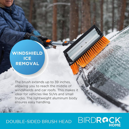 ‎Snow MOOver 39" Extendable Snow Brush with Squeegee & Ice Scraper | Foam Grip | Auto Snow Brush | Auto Ice Scraper | Car Truck SUV