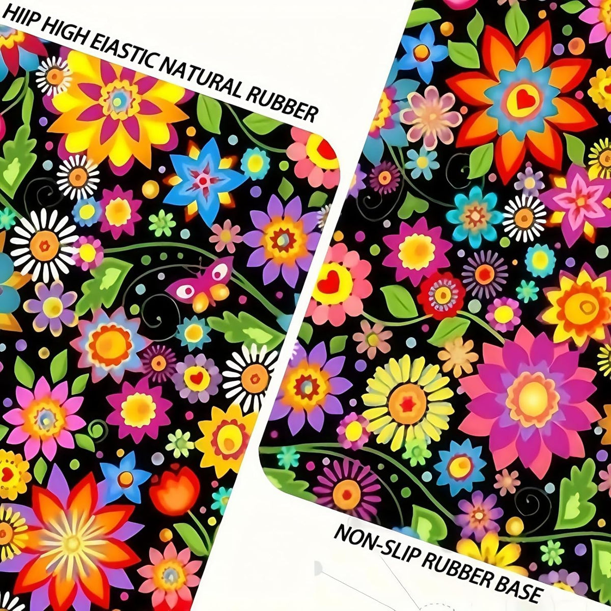 Universal Car Trunk Mat 29" x 39",Purple Colorful Flowers All Weather Trunk Protection Cargo Liner, Durable Cargo Mat Rear Trunk Liner,Stylish Vehicle Interior Accessories Suitable for Most Car Models