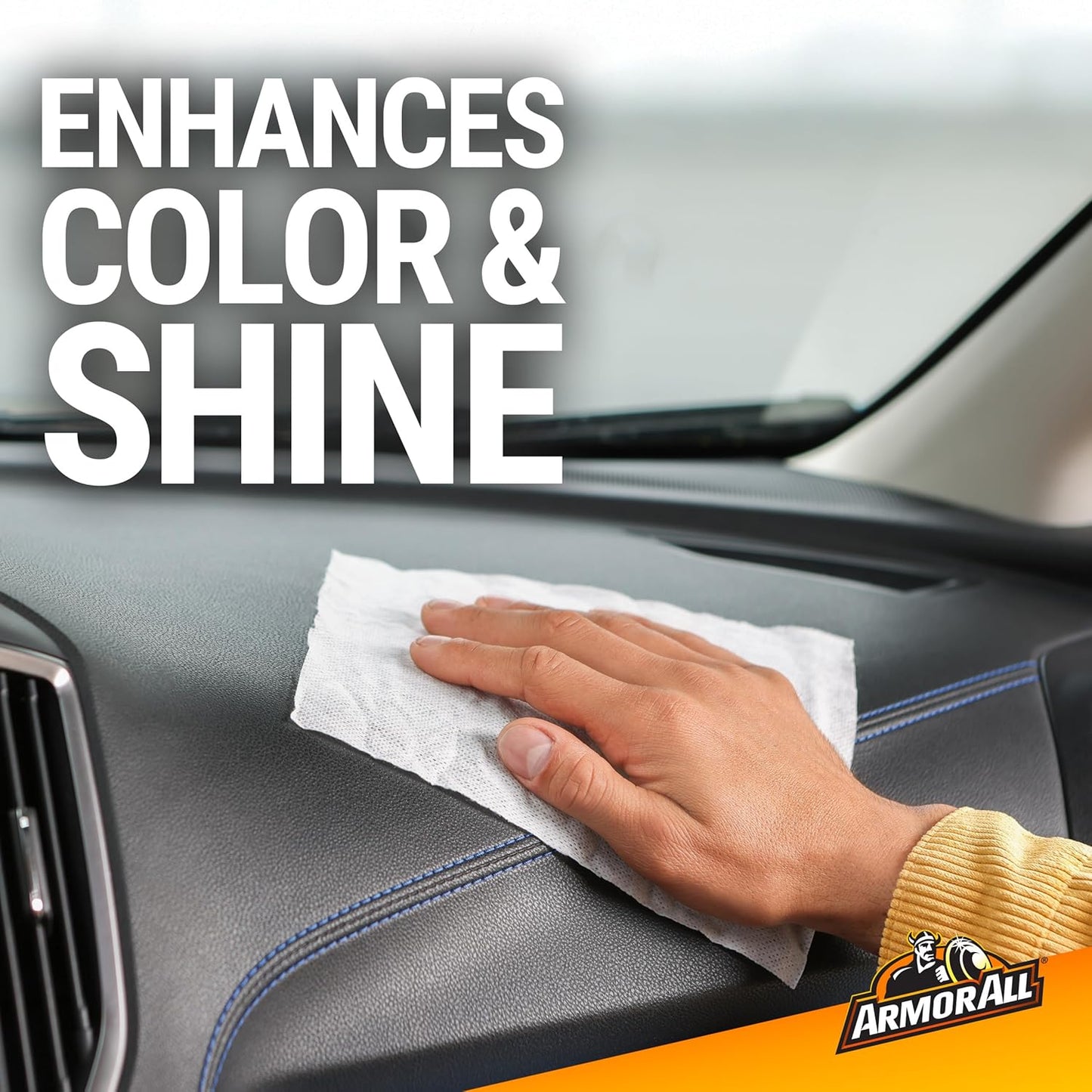Armor All Car Protectant Wipes, Interior Car Wipes with UV Protection Against Cracking and Fading, 60 Wipes