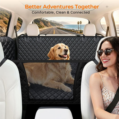 URPOWER Dog Car Seat Cover for Pets 100% Waterproof Seat Cover Hammock 600D Heavy Duty Scratch Proof Nonslip Durable Soft Back Seat Covers for Cars and SUVs