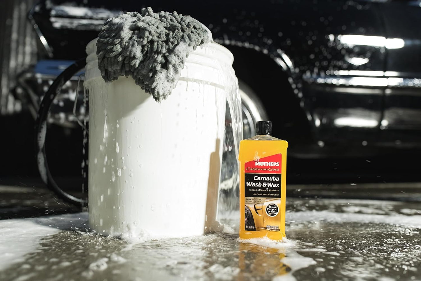 Mothers California Gold Carnauba Wash & Wax, 64 oz. — Cleans, Shines & Protects – Gentle, pH Balanced, Ultra-Sudsy for a Spot-Free, Brilliant Finish. Biodegradable & Won't Strip Wax or Ceramic (05674)