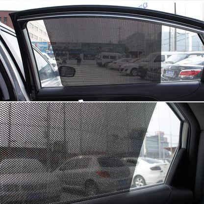 Car Side Window Sunshade, 4 PCS Static Cling Films Stickers Sun Shade UV Rays Privacy Protector, Reuseable Washable Sun Shade for Most Cars, Vhicles, SUV