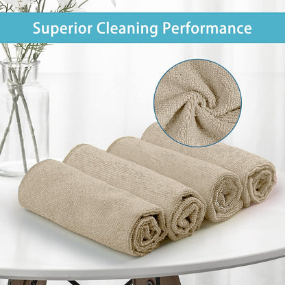 HOMEXCEL Grey Microfiber Cleaning Cloth, 12 Pack Premium Microfiber Towels for Cars, Lint Free, Scratch-Free, Highly Absorbent, Reusable Cleaning Rags for Car, Household, Kitchen, Window, 11.5"X11.5"