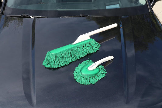 California Car Duster Detailing Combo Plastic Handle with Green Mop and Mini Duster 64445