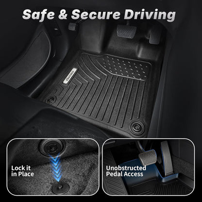 OEDRO Cargo Trunk Liner Fit for 2010-2017 Chevrolet Equinox L/LS/LT/LTZ/Premier& 10-17 GMC Terrain SL/SLE/SLT/Denali, All Weather Custom Fit Anti-Slip Cargo Mat, Black